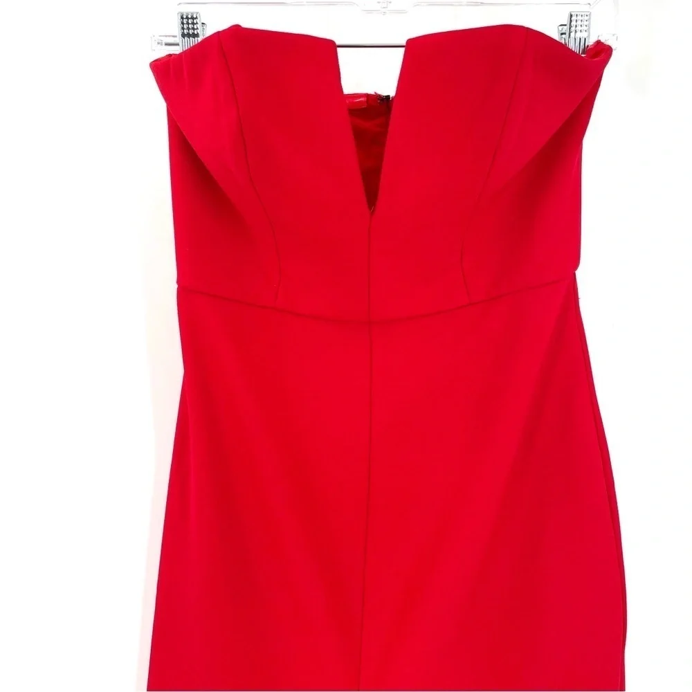 NBD Revolve Cut Down Dress in Red